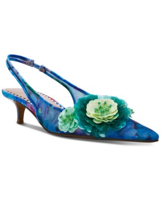 Betsey Johnson - Women's Audree Floral Mesh Slingback Pumps
