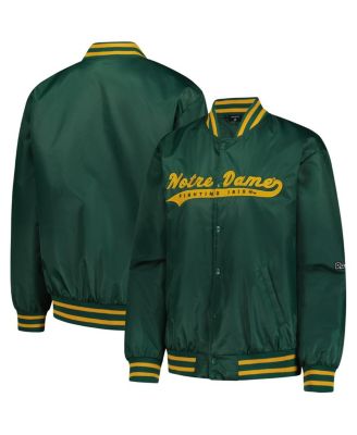 Hype And Vice - Women's Green Notre Dame Fighting Irish A-Game Varsity Full-Snap Jacket