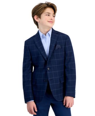 B By Brooks Brothers - Big Boys Windowpane Jacket