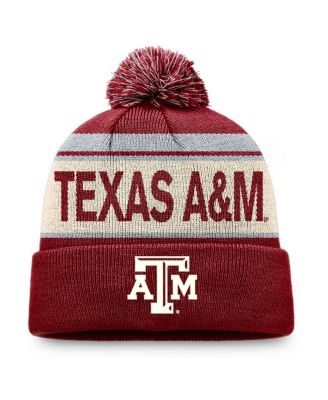 Top of the World - Men's Maroon Texas A & M Aggies Prime Cuffed Knit Hat with Pom