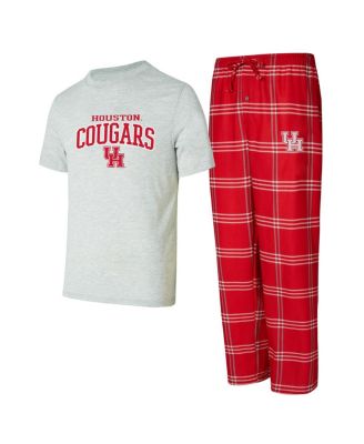 Concepts Sport - Men's  Red/Gray Houston Cougars T-Shirt Pants Sleep Set
