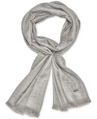 Calvin Klein - Metallic Grid Print Wrap