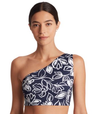 Lauren Ralph Lauren - Women's Printed Asymmetric One-Shoulder Bikini Top
