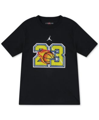 Jordan - Big Boys Customized Air Flame Graphic T-Shirt