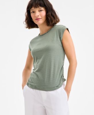 On 34th - Women's Braided-Neck Crewneck T-Shirt