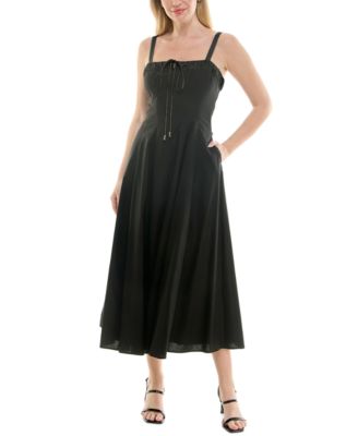 Taylor - Women's Tie-Front Sleeveless Fit & Flare Dress