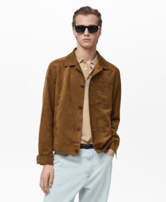 MANGO - Men's Suede Effect Overshirt