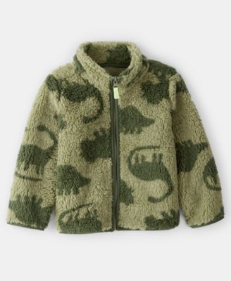 Carter's - Boys Toddler 2T-5T Dinosaur Sherpa Zip-Up Jacket