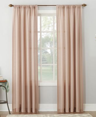 No. 918 - Amalfi Linen Blend Textured Sheer Rod Pocket Curtain Panel, 54" W x 95" L, Ivory